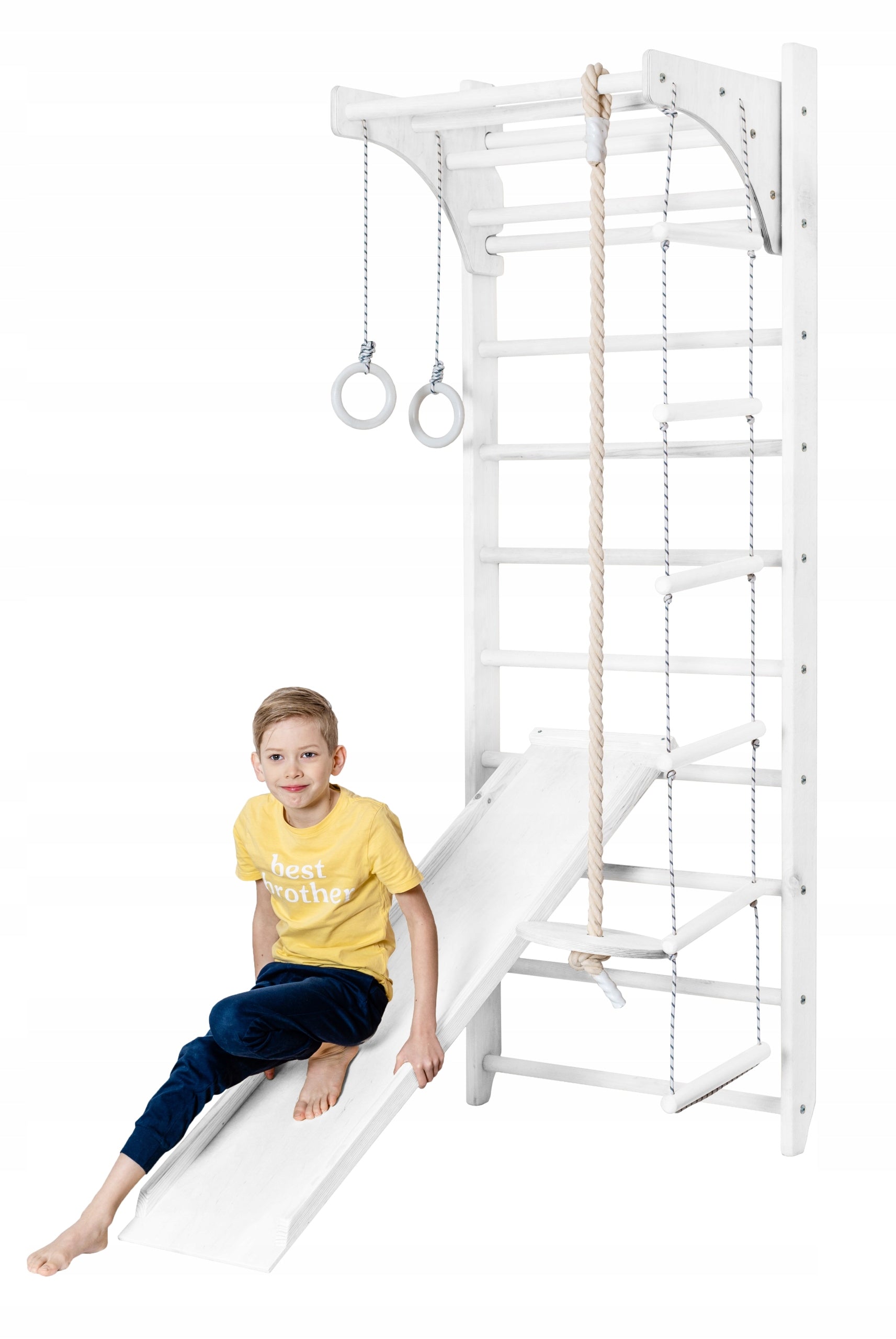Gymnastic ladder WHITE play area for the room