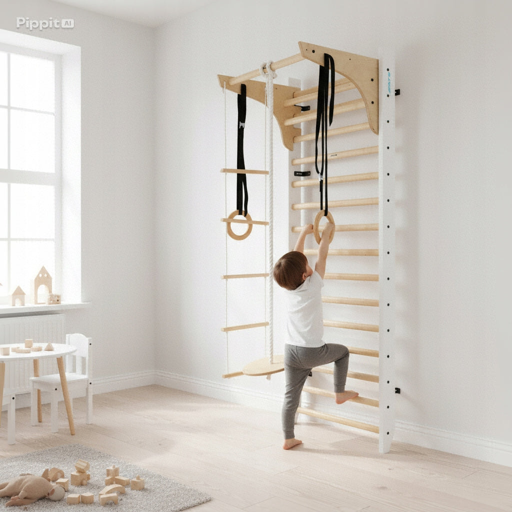 Gymnastic ladder for children playground for home wooden SET ATS Packaging status original
