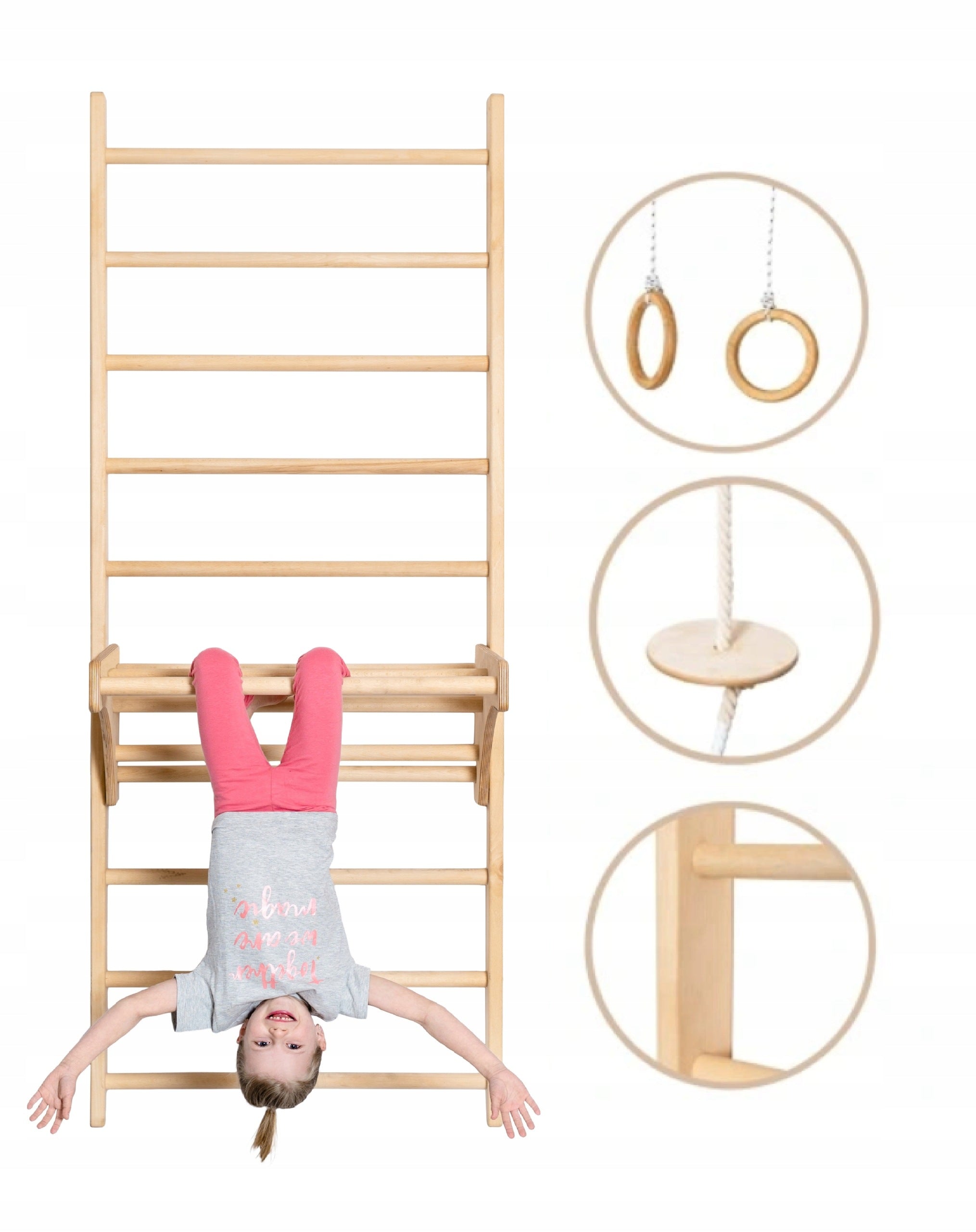 Gymnastic ladder for exercise adjustable bar accessory set BUK