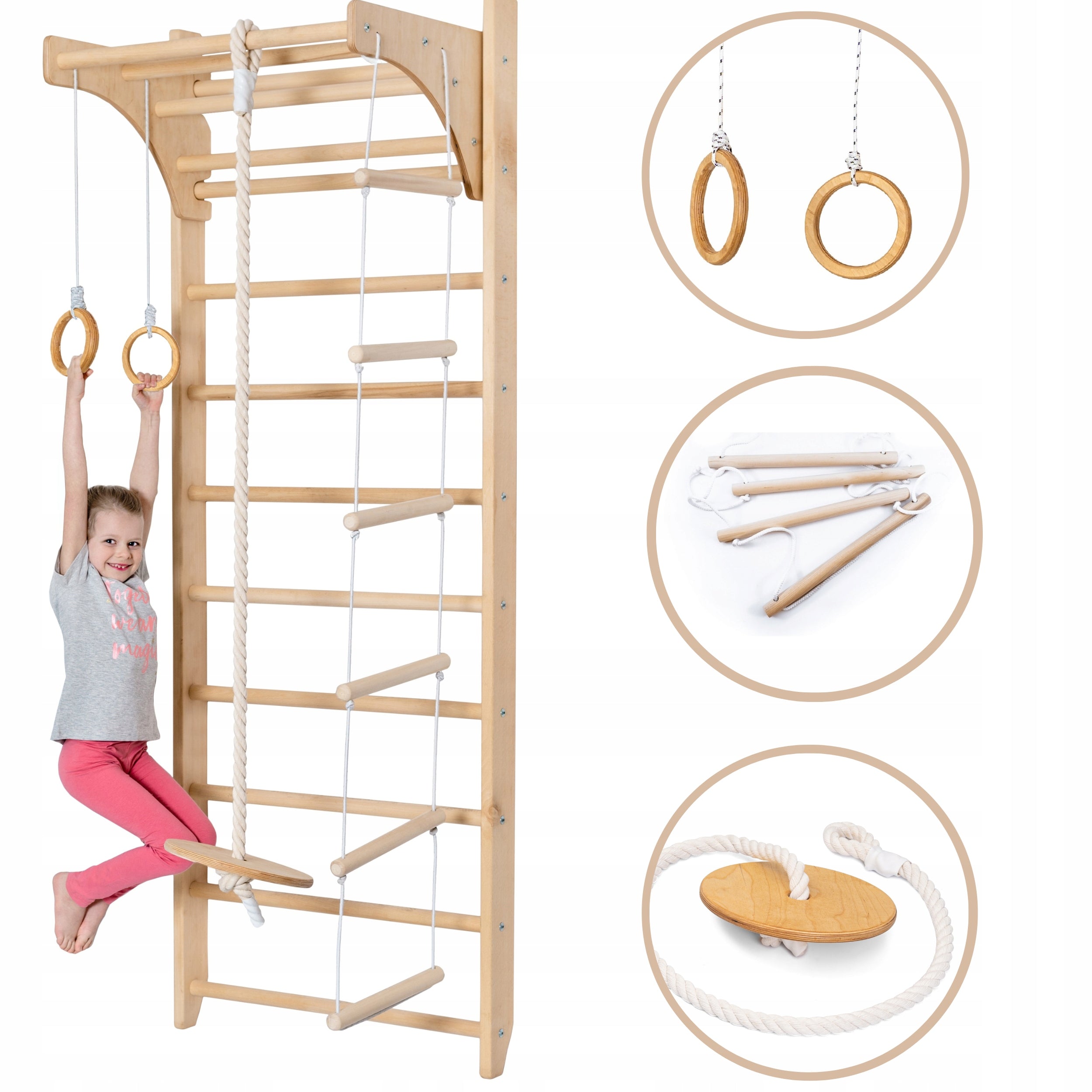 Gymnastic ladder for rehabilitation exercises adjustable bar BUK 240 cm