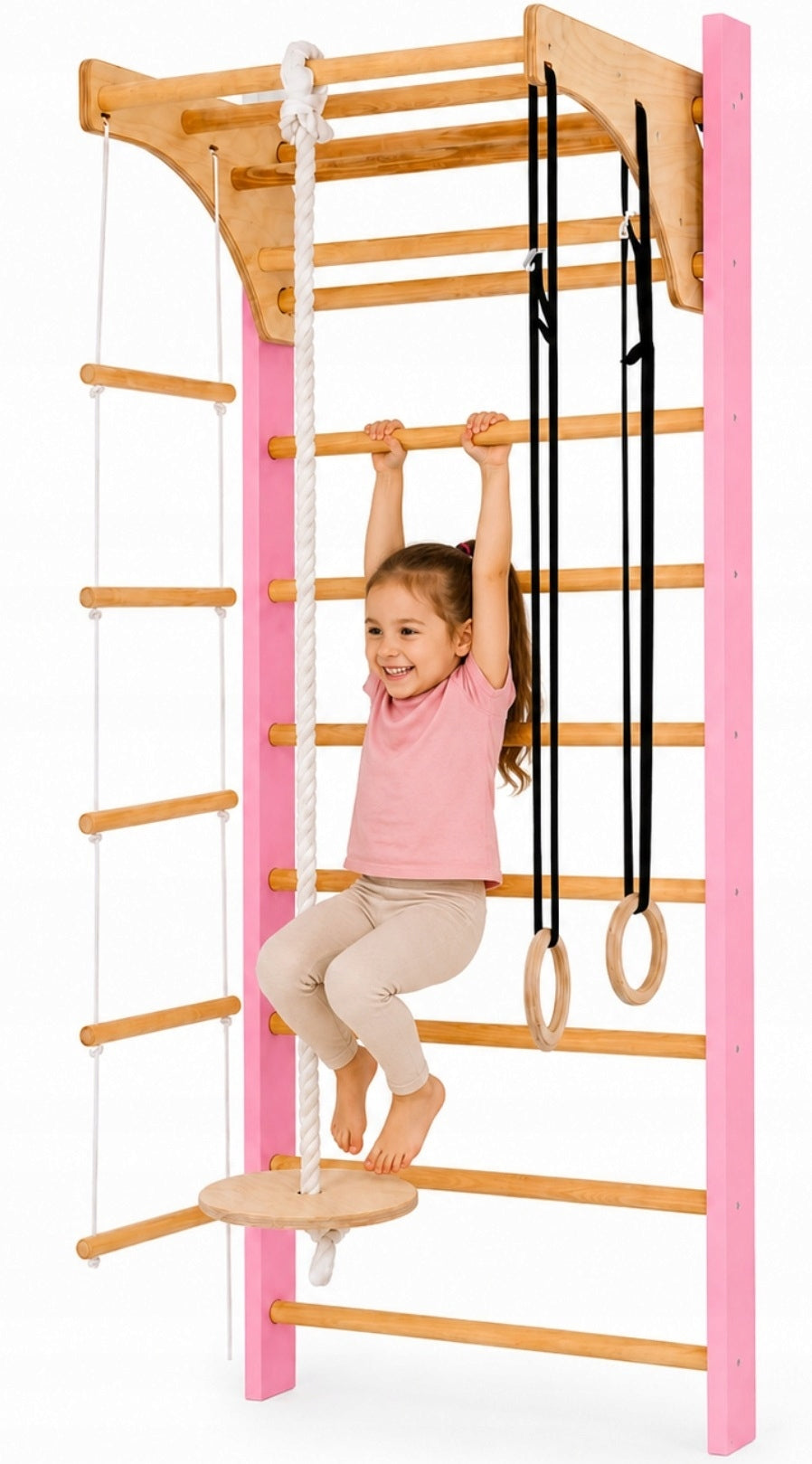 Gymnastic ladder pink for exercise and play child's room 240 cm Manufacturer code PELLTECH-5905982860527