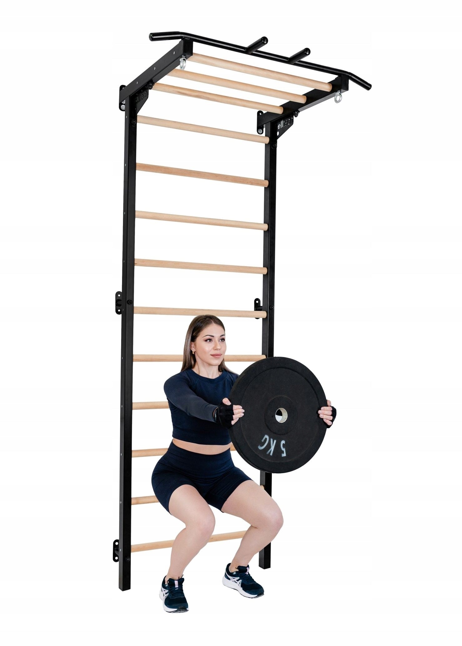 Gymnastic ladder steel pull-up bar with hook