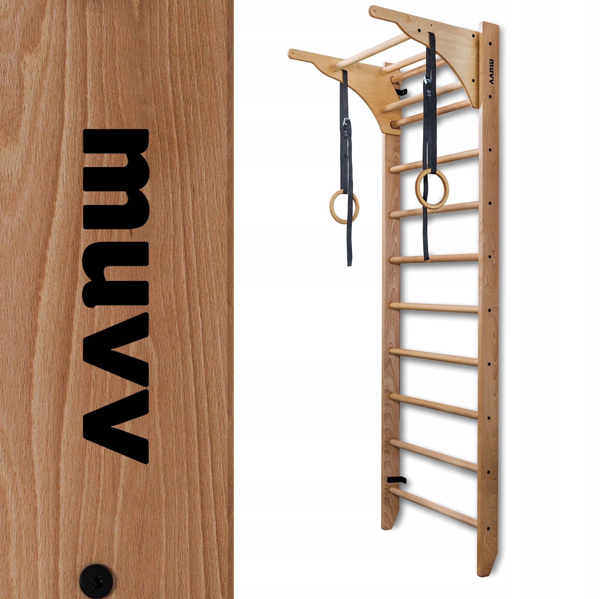 Gymnastic ladder wooden bar adjustable 240 not only for children