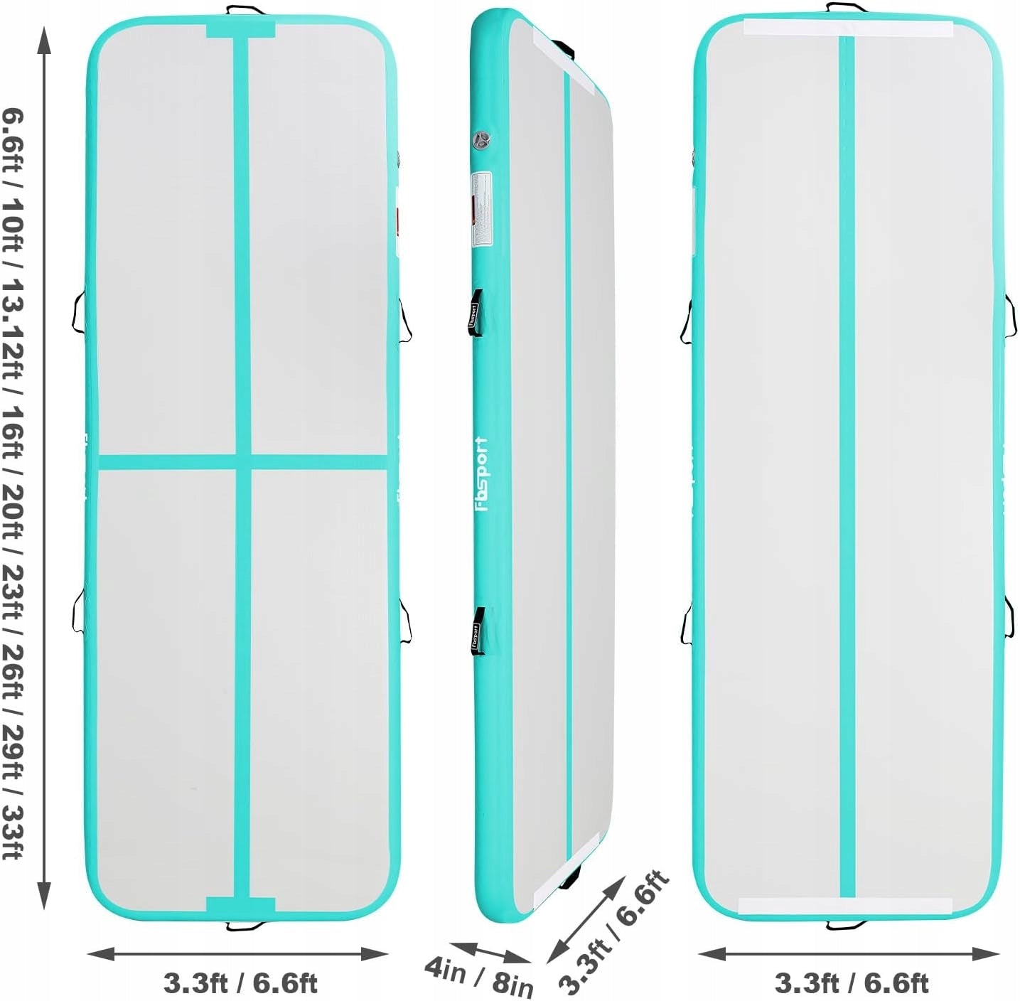 Gymnastic mattress Fbsport blue 300 cm x 100 cm Manufacturer code B0D9M5168L
