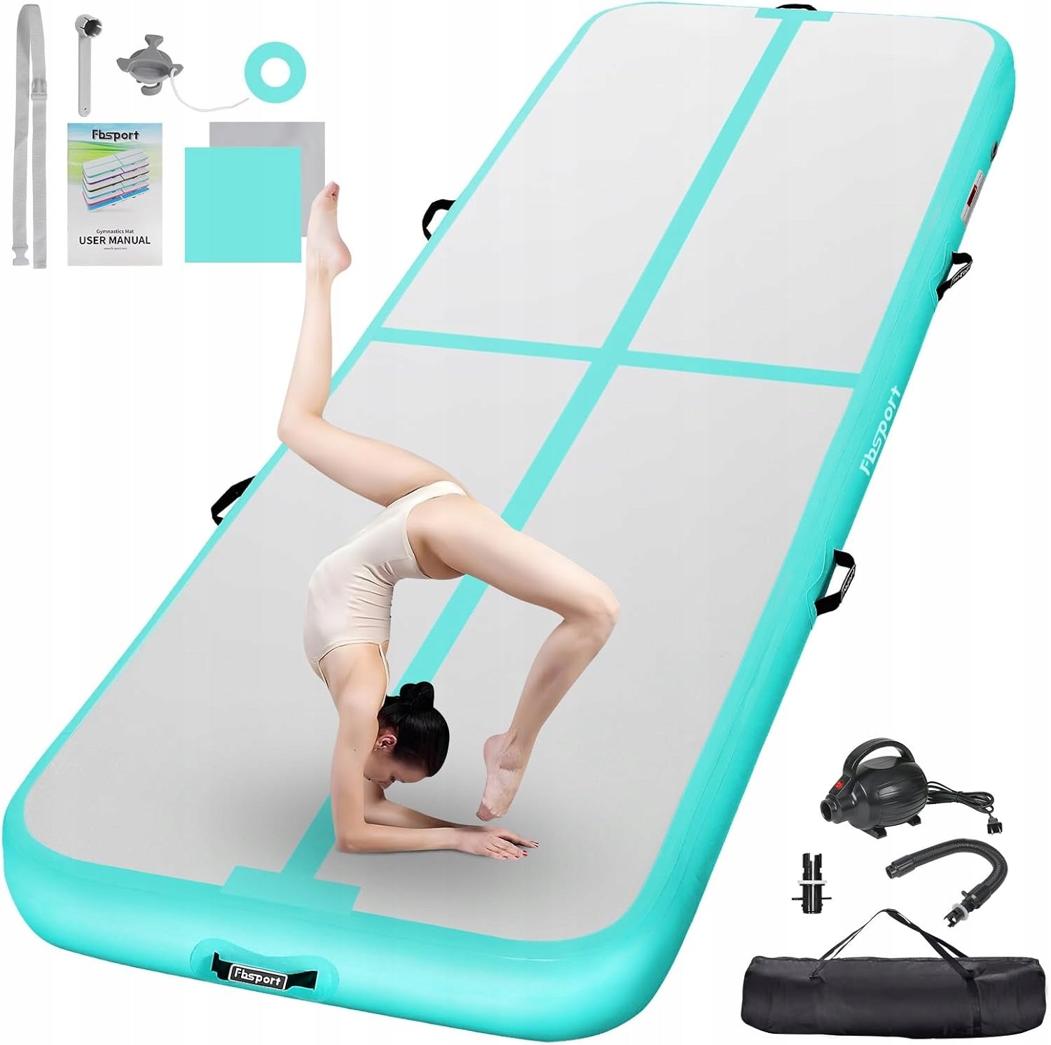 Gymnastic mattress Fbsport blue 300 cm x 100 cm