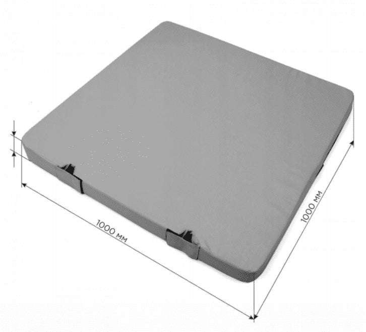 Gymnastic mattress Gamma 100x100x10 cm for ladder blue-yellow Length 100 cm