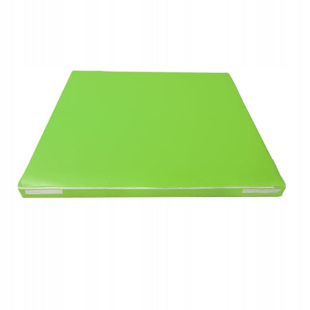 Gymnastic mattress LEE 100x100x5 cm green folding Velcro cover Color green