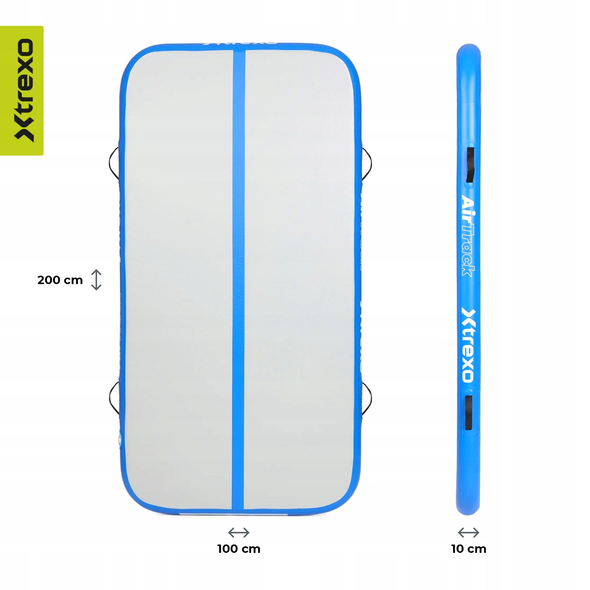 Gymnastic path XTREXO 200 x 100 x 10 cm white FOR ACROBATICS WITH PUMP Manufacturer code TX0-B4M038-GY