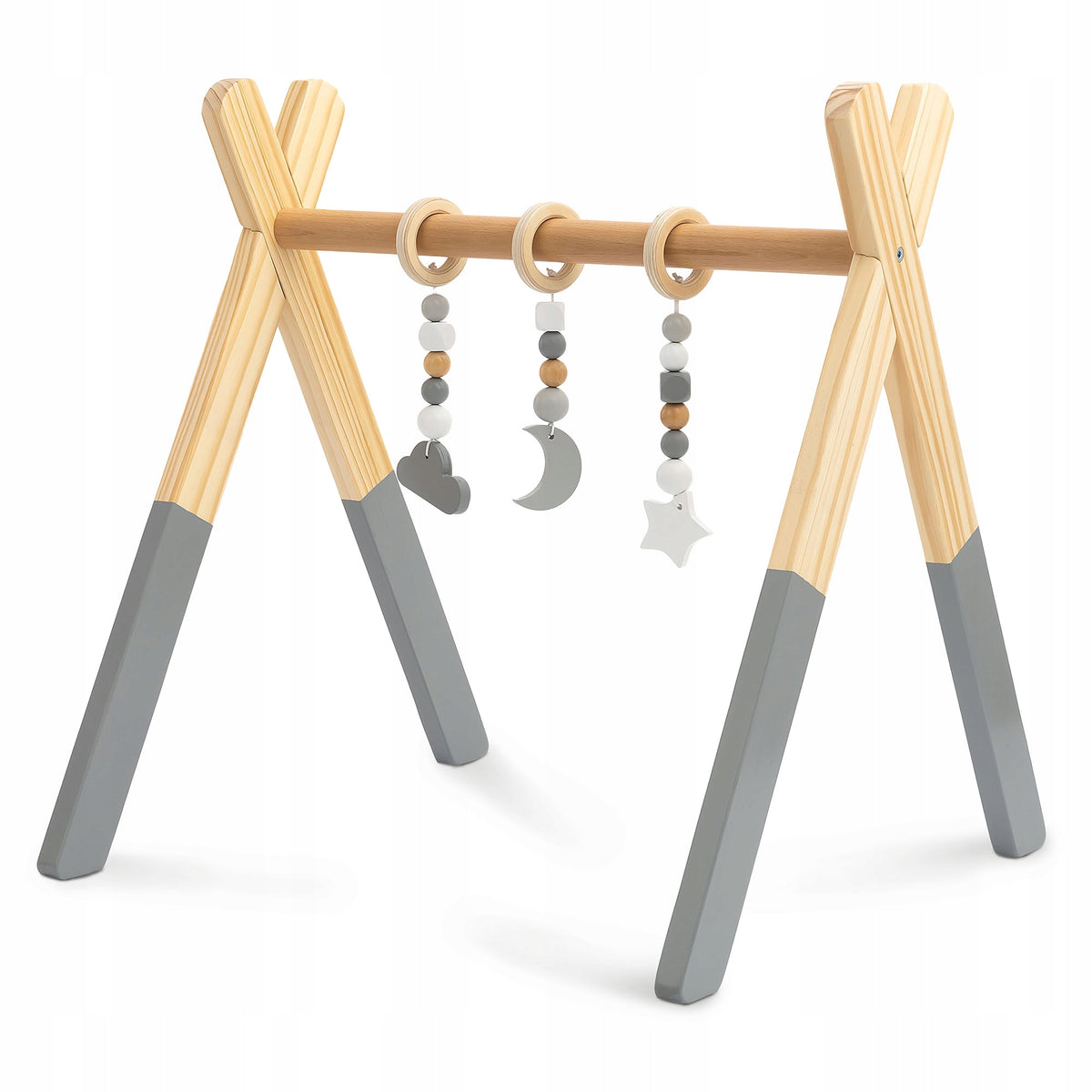 Gymnastic stand Mamabrum wooden grey 0+ Brand Mamabrum