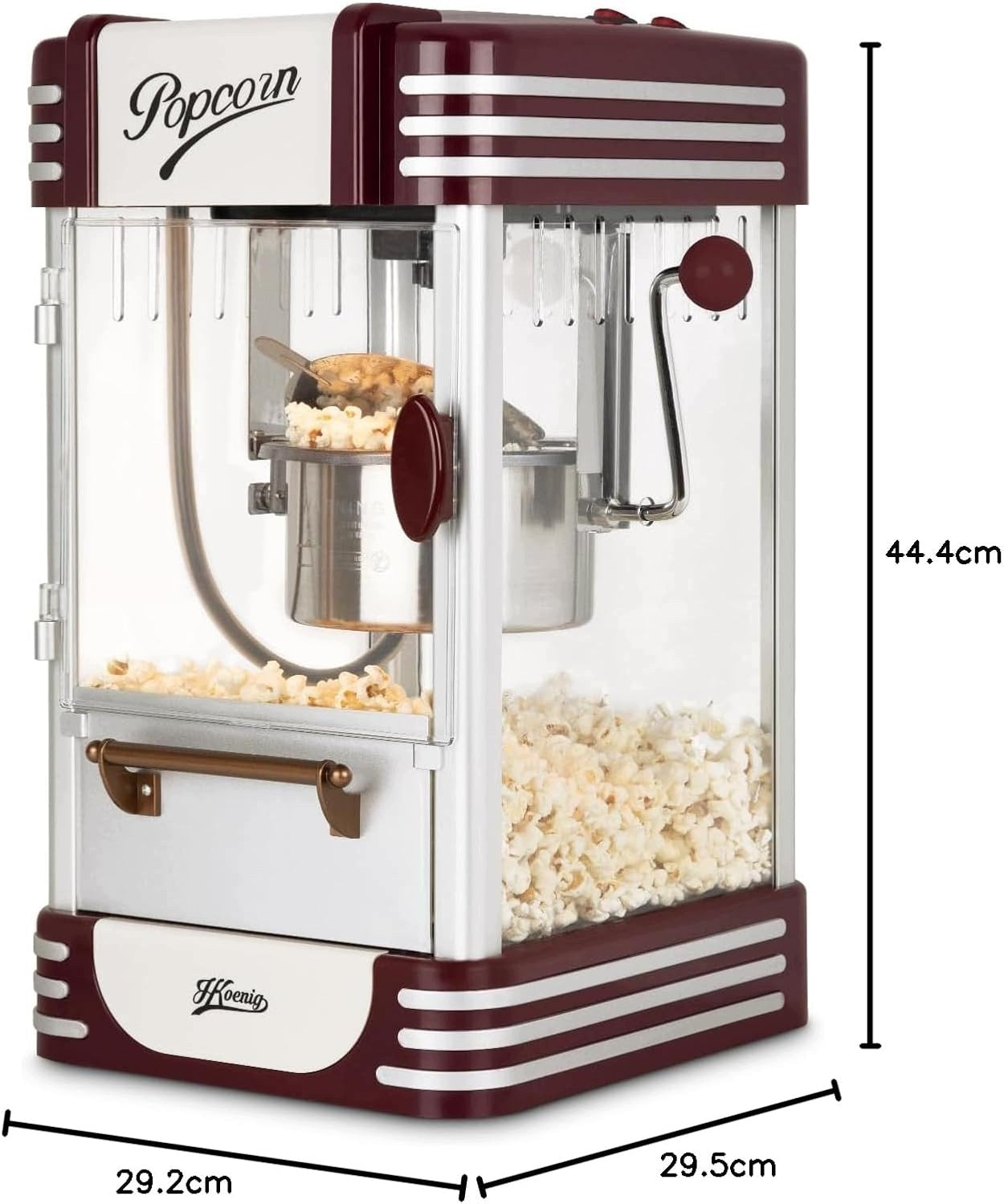 H.KOENIG POP330 RETRO POPCORN MACHINE 50G DESIGN CAPACITY 360W Brand no brand