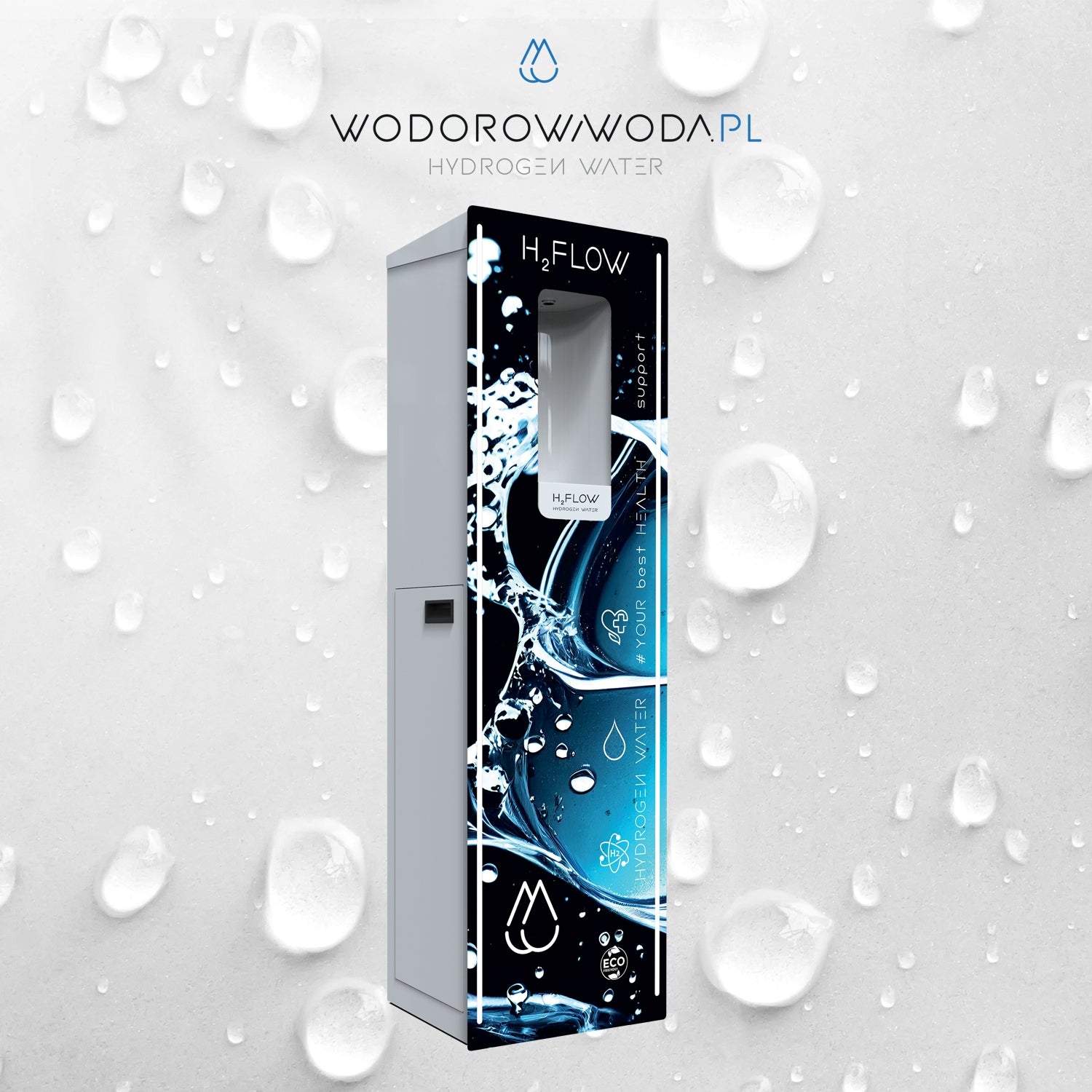 H2 Flow - Freestanding hydrogen water dispenser - WodorowaWoda.pl Manufacturer code 5904515802843