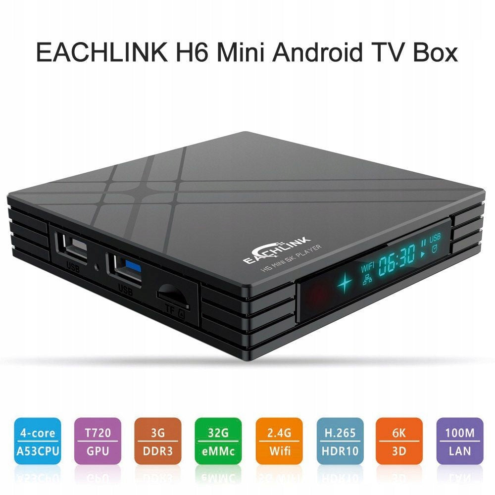 H6 Mini TV BOX 4K 3/32GB Android 7.1.2 PL