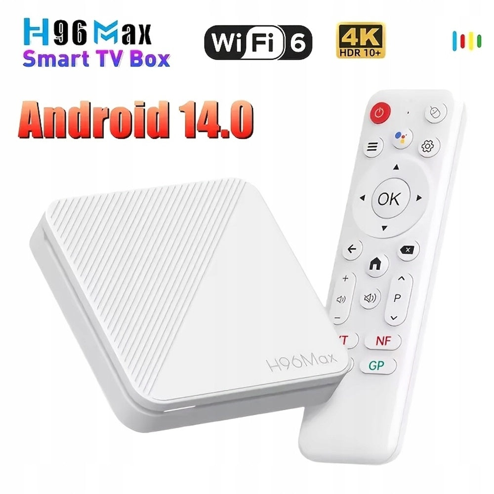 H96 Max Android 14 Smart TV Box - Support 4K, WiFi 6, Wireless A Model H96 MAX TV BOX