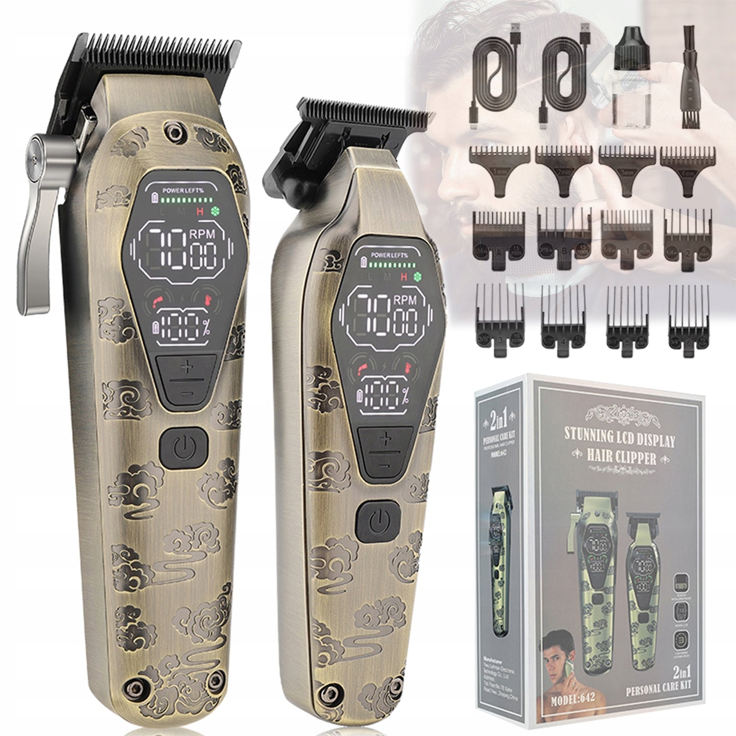 HAIR CLIPPER ELECTRIC HOUSEHOLD SET FOR BEARD AND BODY TRIMMER PROFESSIONAL