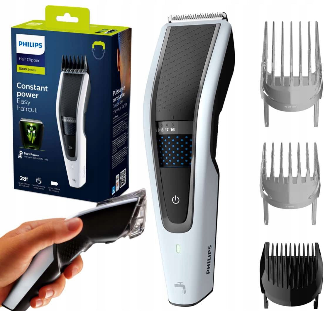 HAIR CLIPPER PHILIPS+2 ATTACHMENTS TRIMMER HAIR BEARD SET