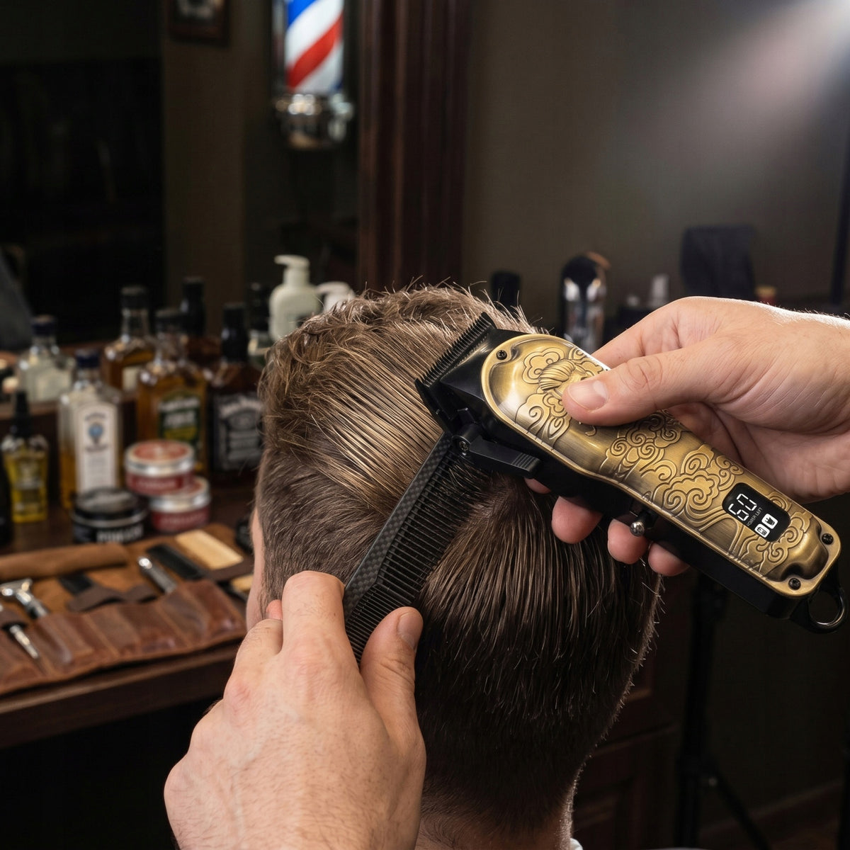 HAIR CLIPPER SHAVING BEARD BODY TRIMMER LED DISPLAY Manufacturer code ad_2857