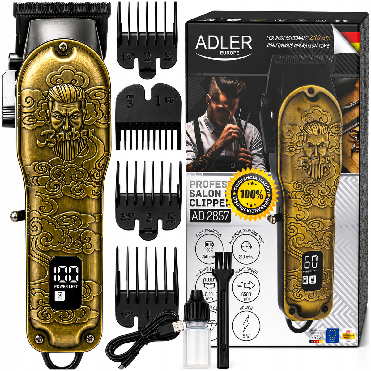 HAIR CLIPPER SHAVING BEARD BODY TRIMMER LED DISPLAY