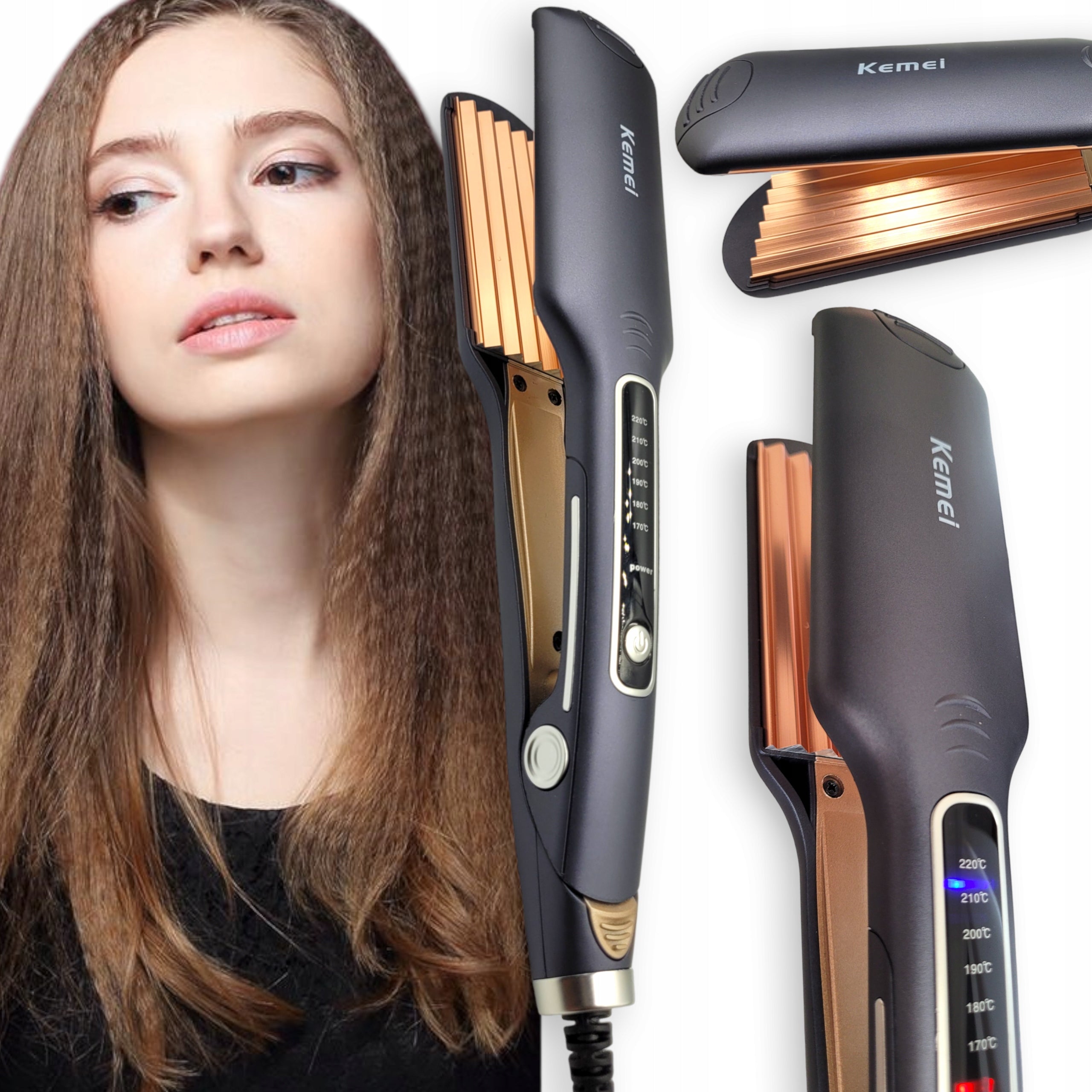 HAIR CRIMPER CERAMIC TEMP ADJUSTMENT