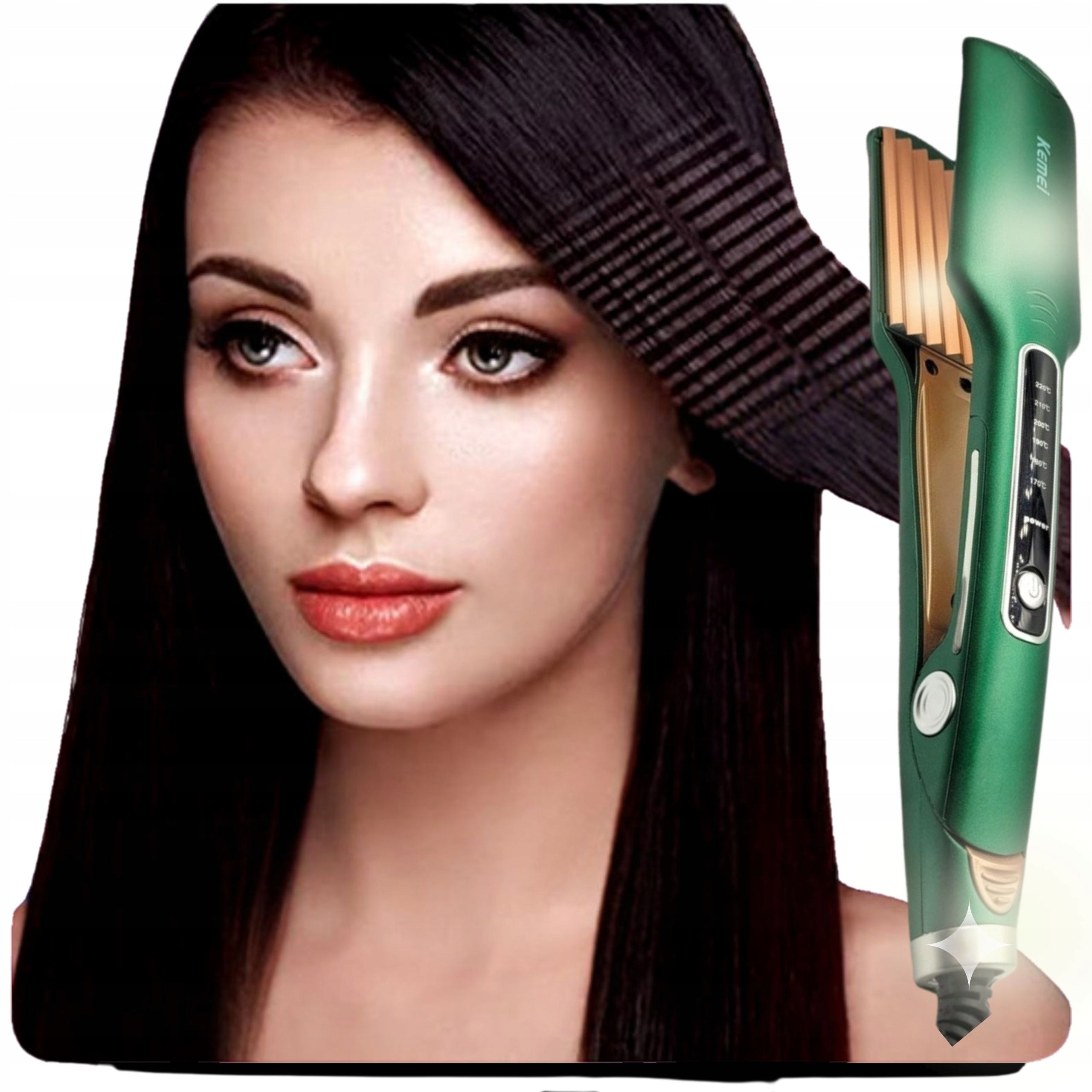HAIR CRIMPER CERAMIC TEMPERATURE CONTROL PROFESSIONAL WAVES PRO EAN (GTIN) 5907068660823
