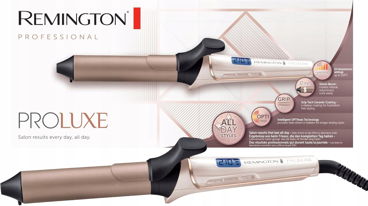 HAIR CURLER REMINGTON Large Curls Ceramic PROluxe OptiHeat CI9132