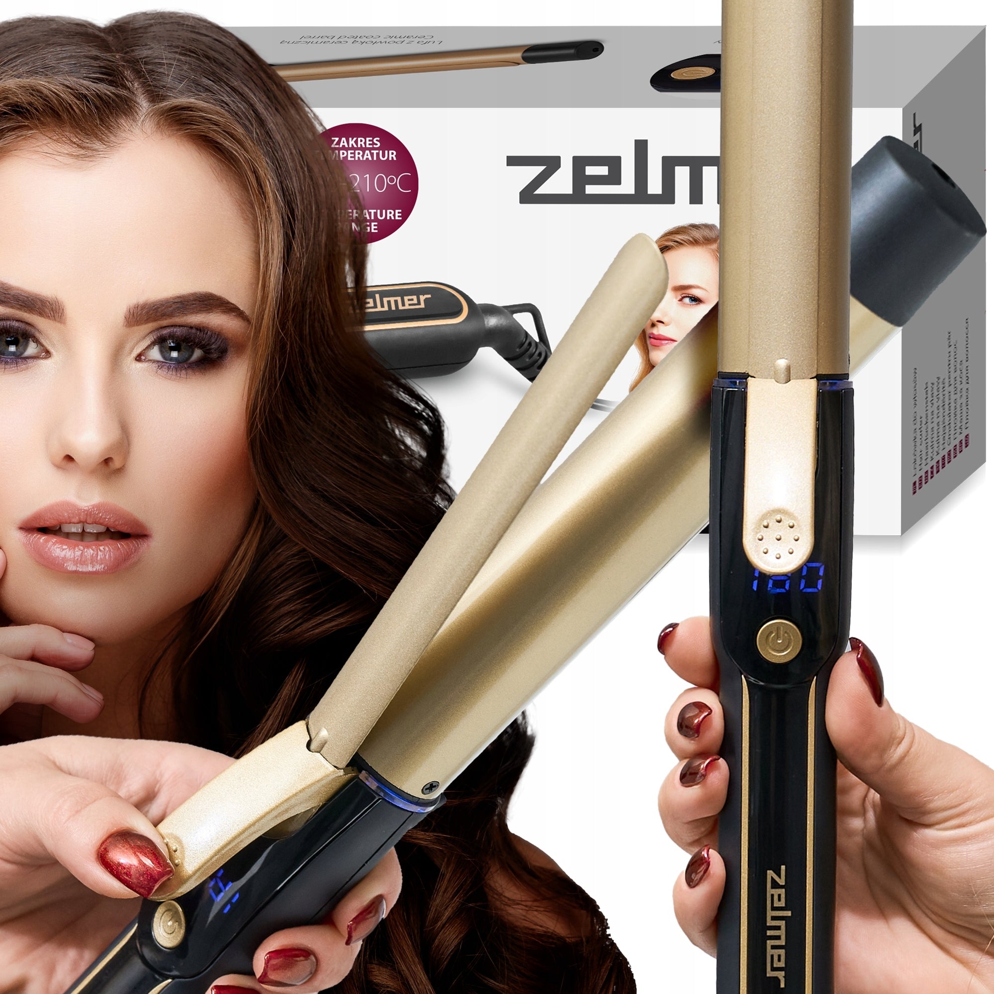 HAIR CURLER TRADITIONAL CERAMIC COATING ZELMER REG TEMPERATURE 70W