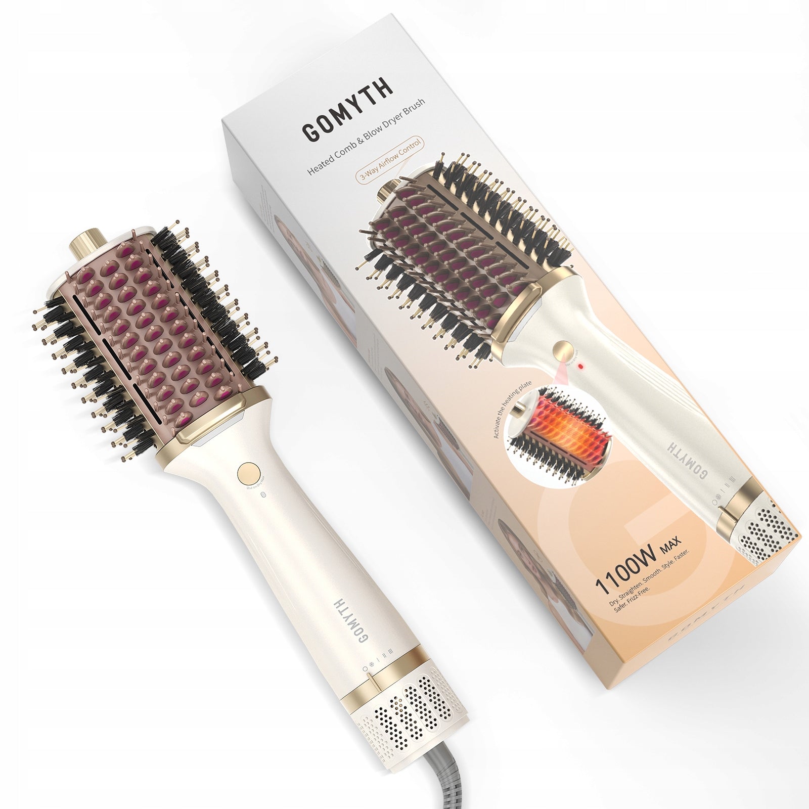 HAIR DRYER 4IN1 IONIZATION PTC 1100W BLOWOUT EFFECT GOMYTH V1 Manufacturer code Lokówki GOMYTH V1