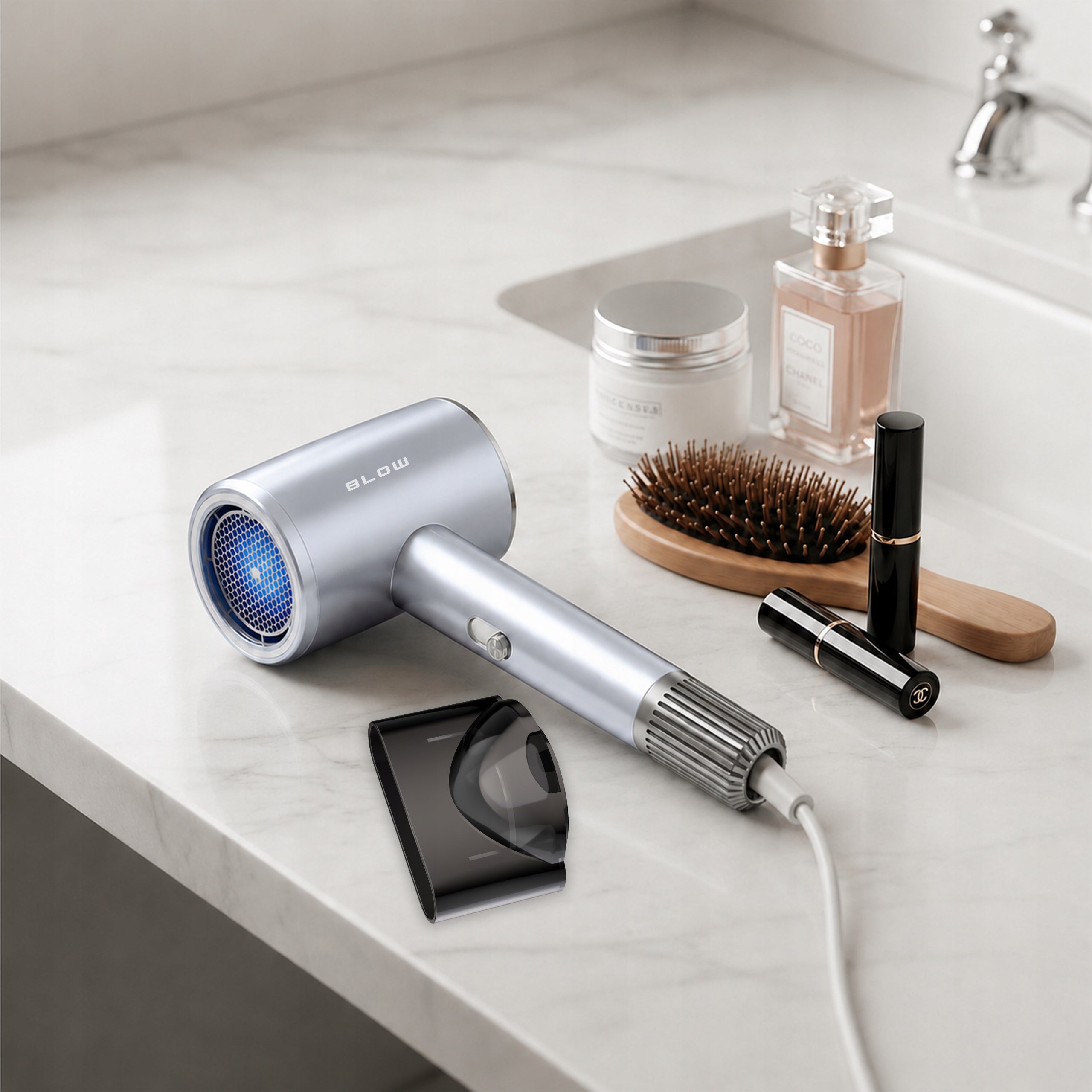 HAIR DRYER COLD AIR STRONG TURBO LIGHT SMALL PROFESSIONAL 1800W Manufacturer code 44-841#