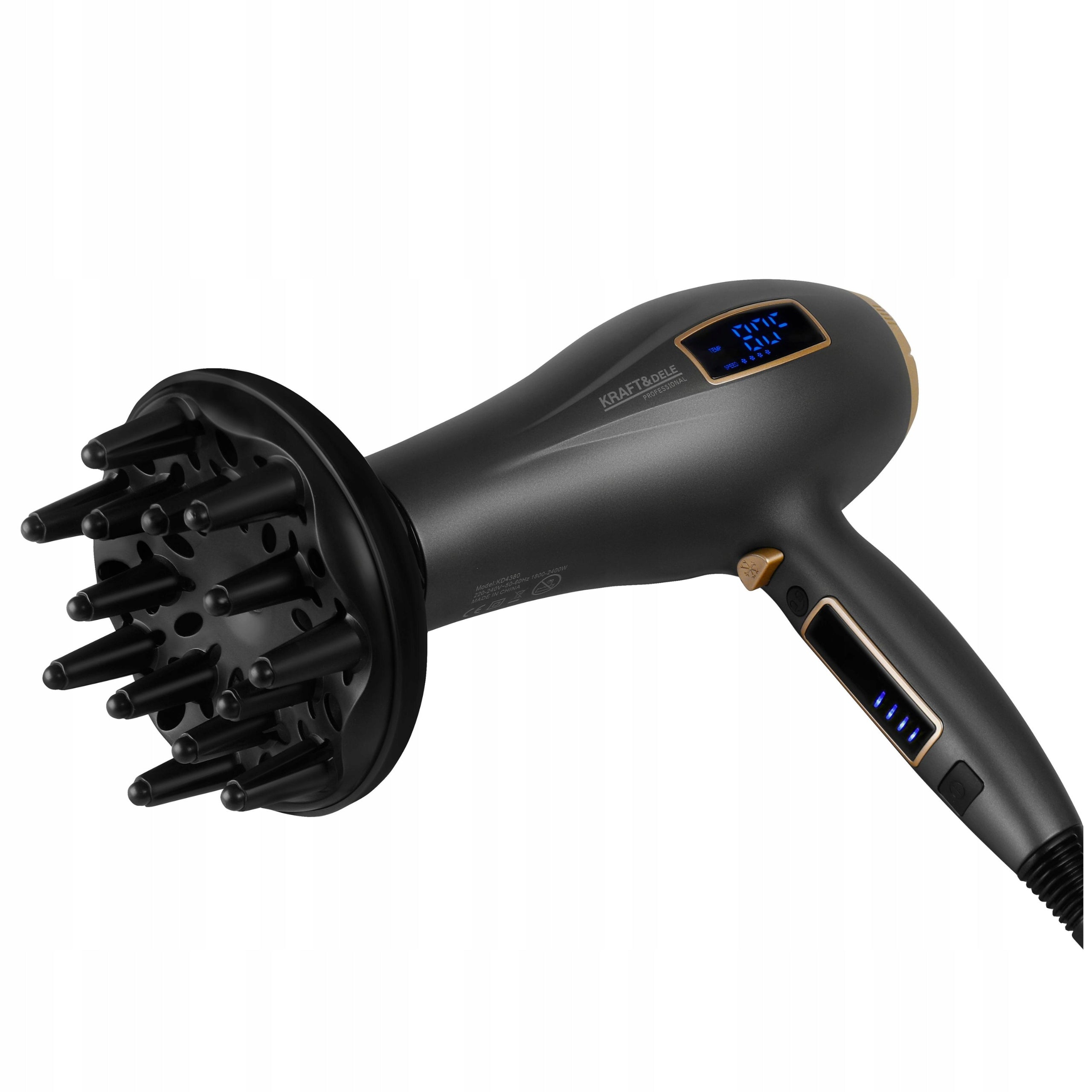 HAIR DRYER DIFFUSER WITH IONIZATION STRONG 2400W COLD AIR ADJUSTABLE Brand no brand