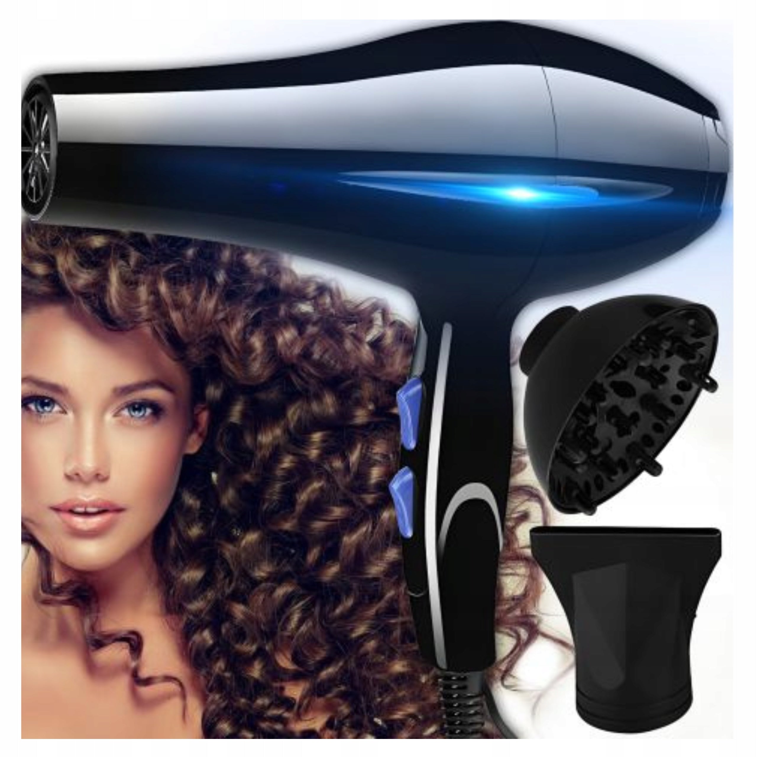 HAIR DRYER IONIZATION STRONG DIFFUSER COLD AIR + TIP