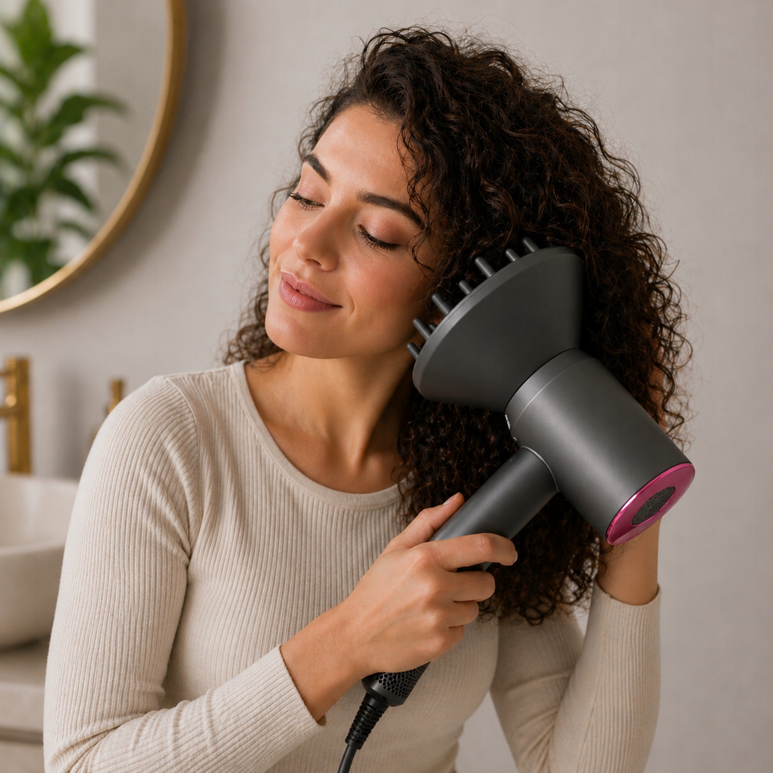 HAIR DRYER PROFESSIONAL 6-IN-1 1600 W IONIZATION DIFFUSER SILVER Manufacturer code Suszarka do włosów zestaw suszarka + nasadki