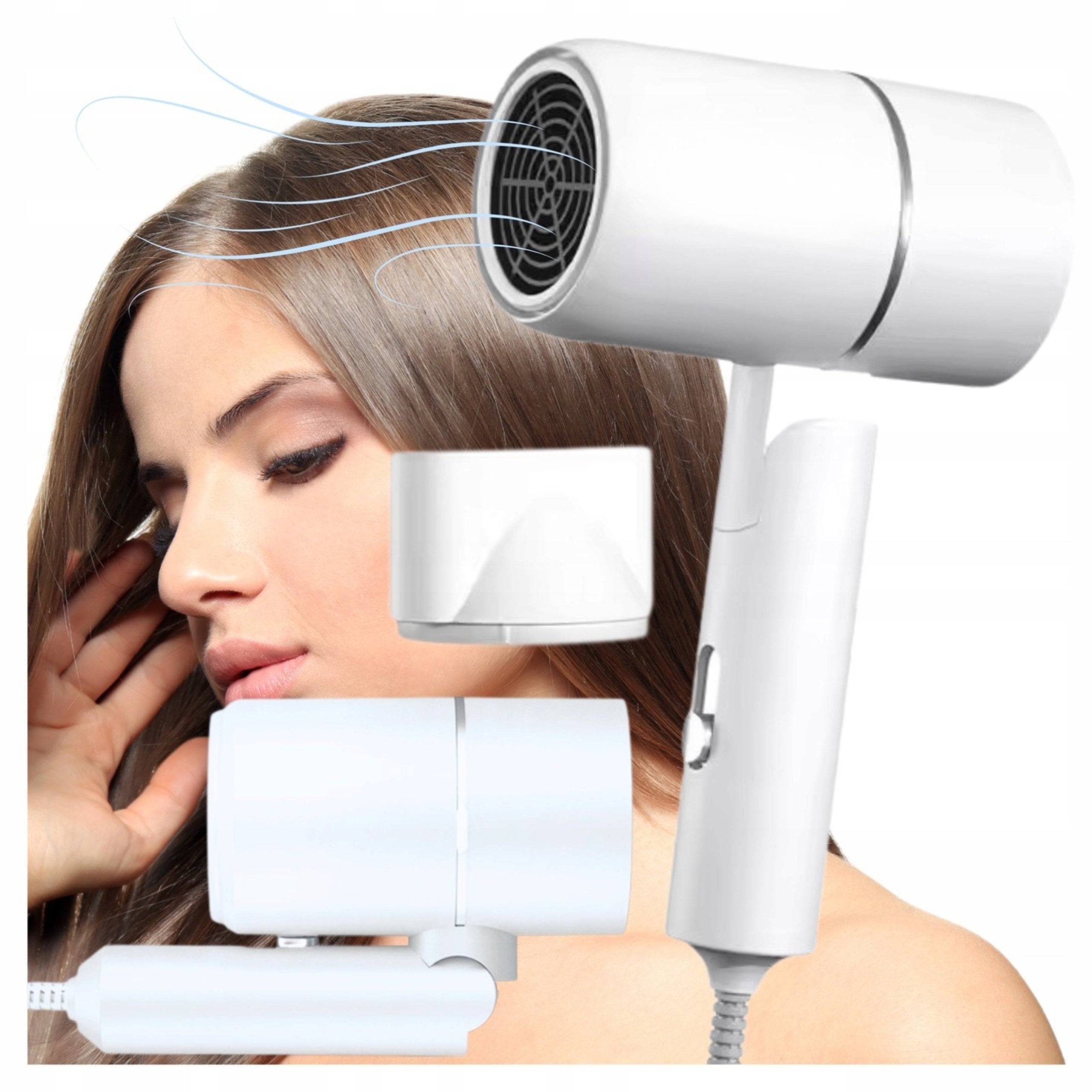 HAIR DRYER STRONG 2000W FOLDING LIGHTWEIGHT FOR HOLIDAY BAG OVERLAY Packaging status original