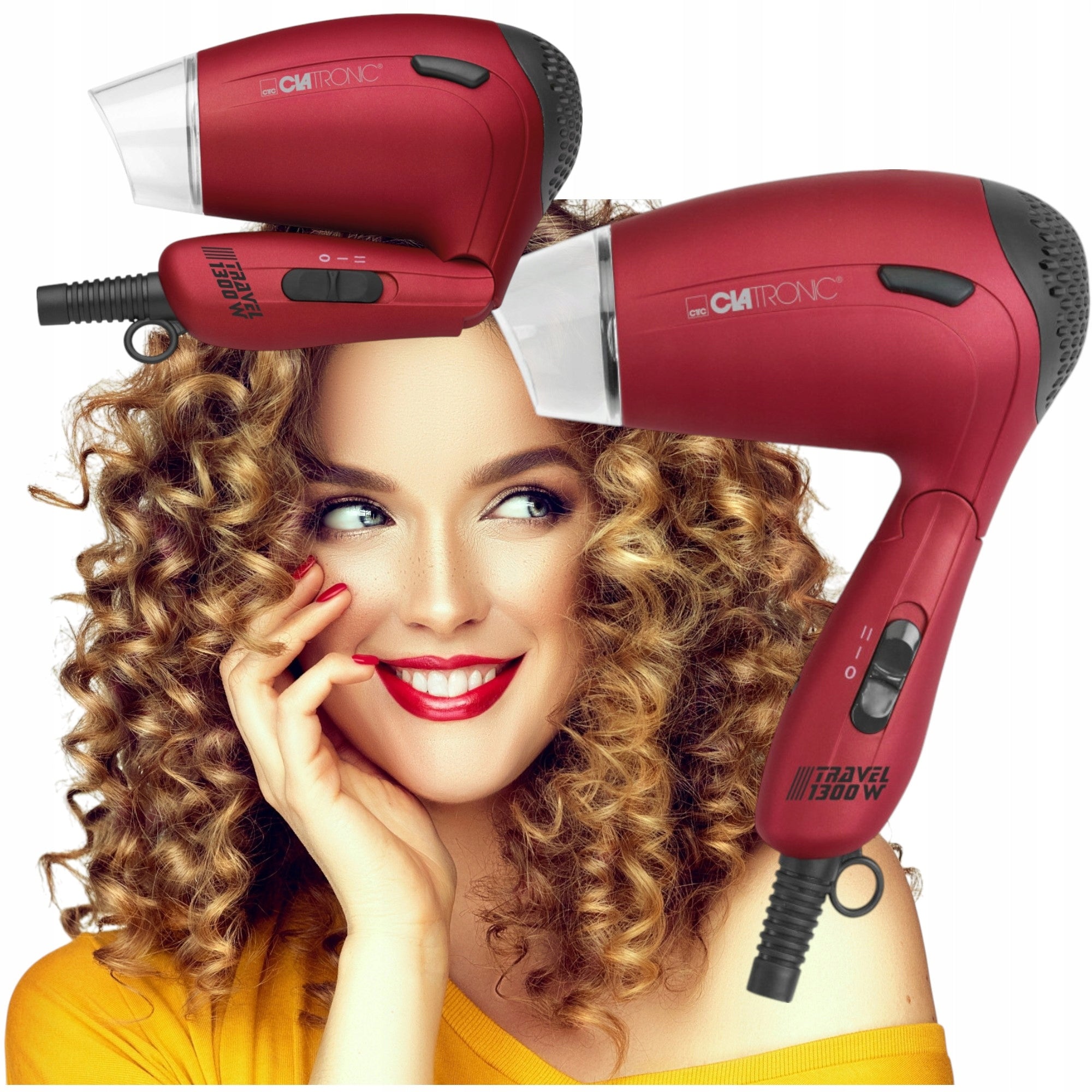 HAIR DRYER Strong Folding 1300W Tourist Travel With DIFFUSER
