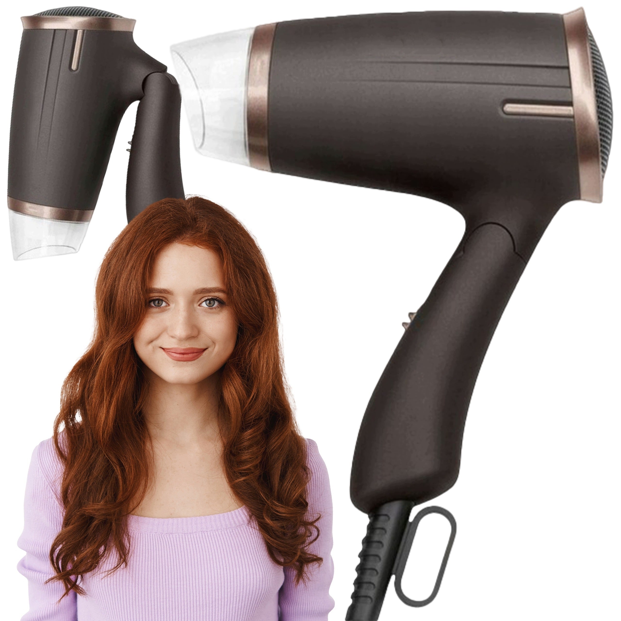 HAIR DRYER TOURIST SMALL FOLDING 1400W cold air supply 2 speeds