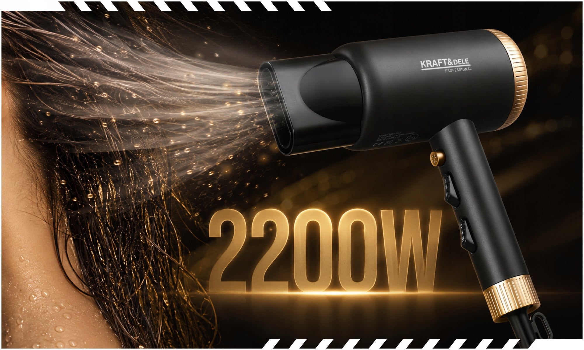 HAIR DRYER WITH DIFFUSER COLD AIR STRONG 2200W AIR REGULATION Manufacturer code SUSZARKA DO WŁOSÓW Z DYFUZOREM