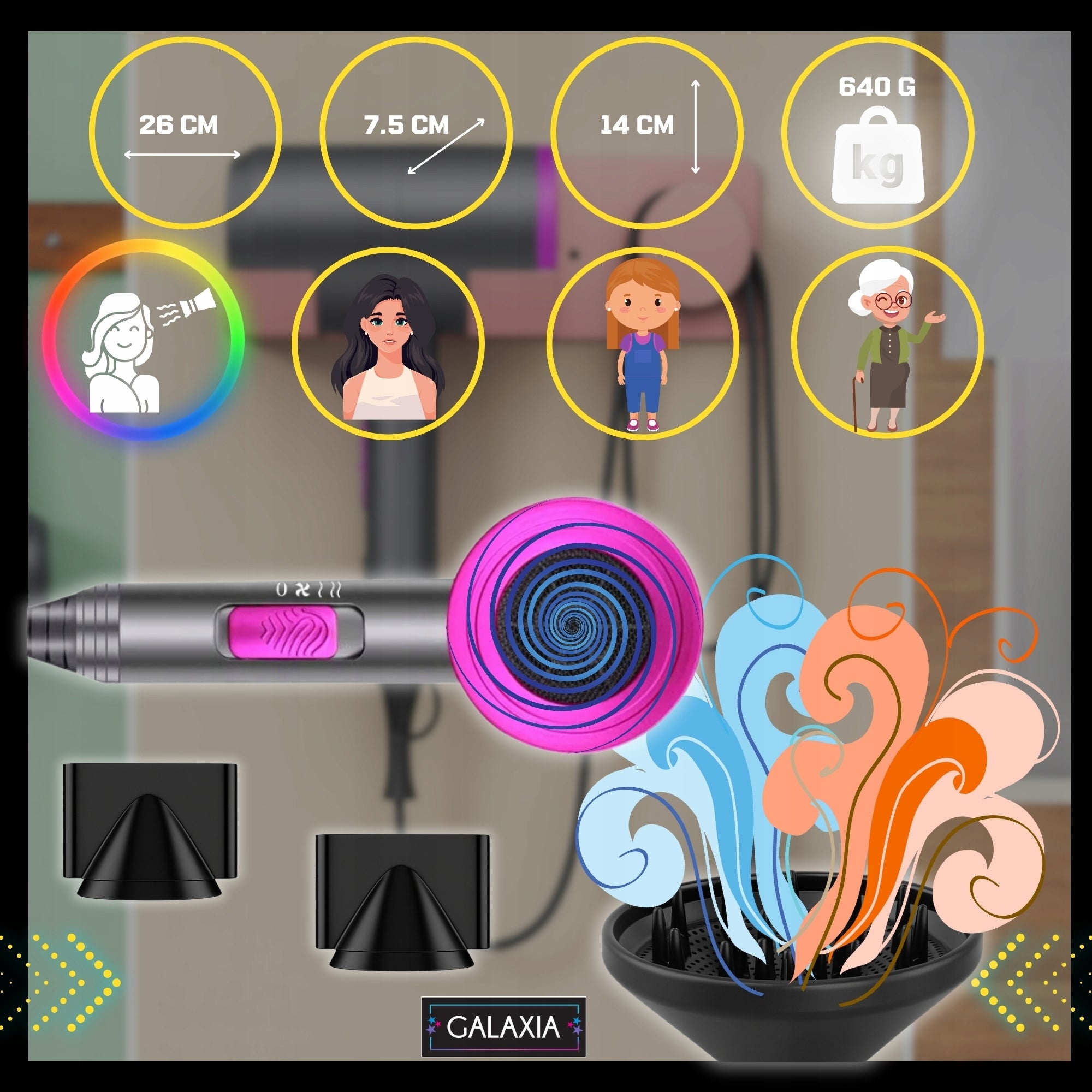 HAIR DRYER WITH IONIZATION DIFFUSER IonIZATION PROFESSIONAL STRONG Packaging status original