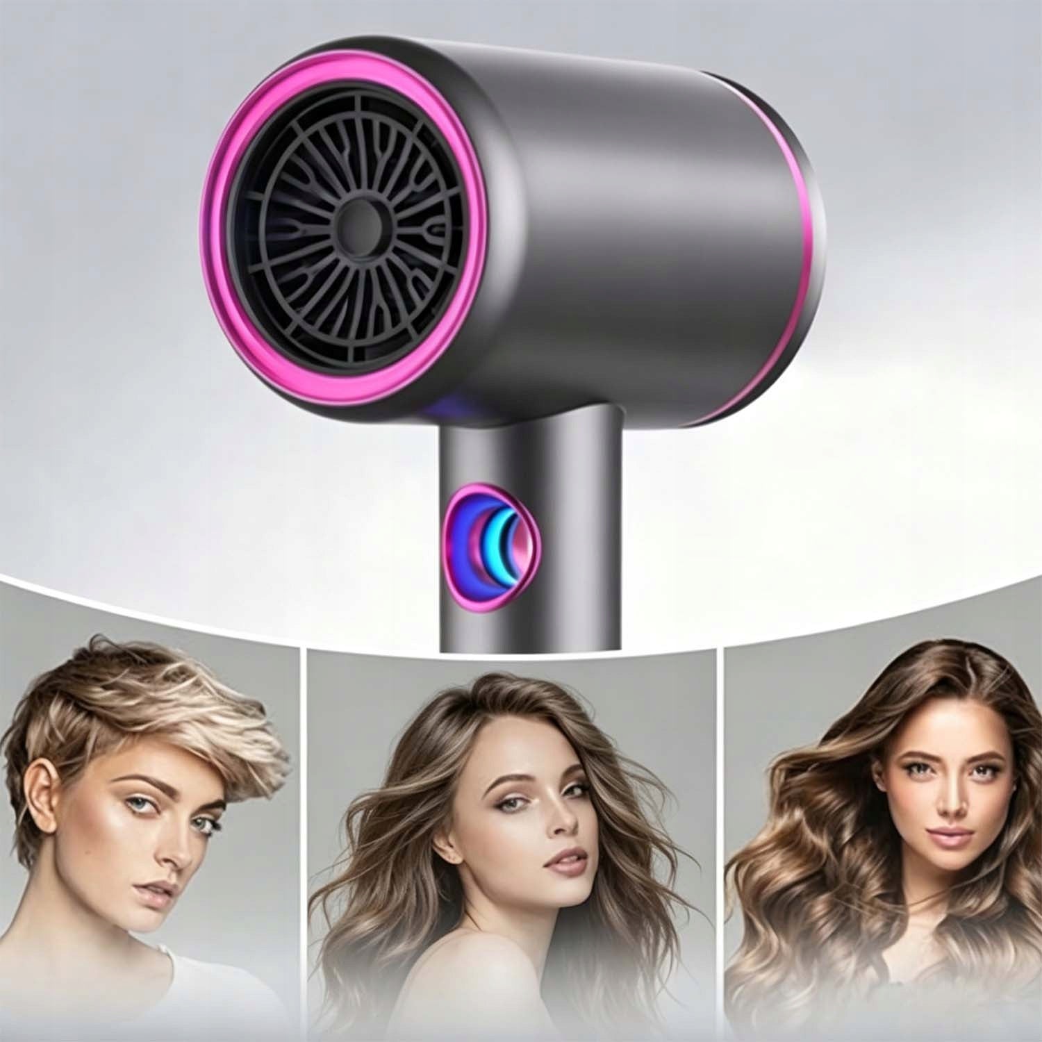 HAIR DRYER WITH IONIZATION FAST DRYING QUIET LED LIGHTING 2400W Manufacturer code 3606236038328