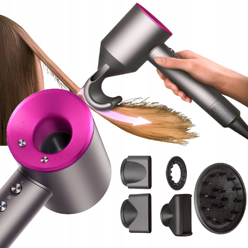 HAIR DRYER WITH IONIZATION QUICK DRYING QUIET 3 MODES 5in1 1600w Brand no brand