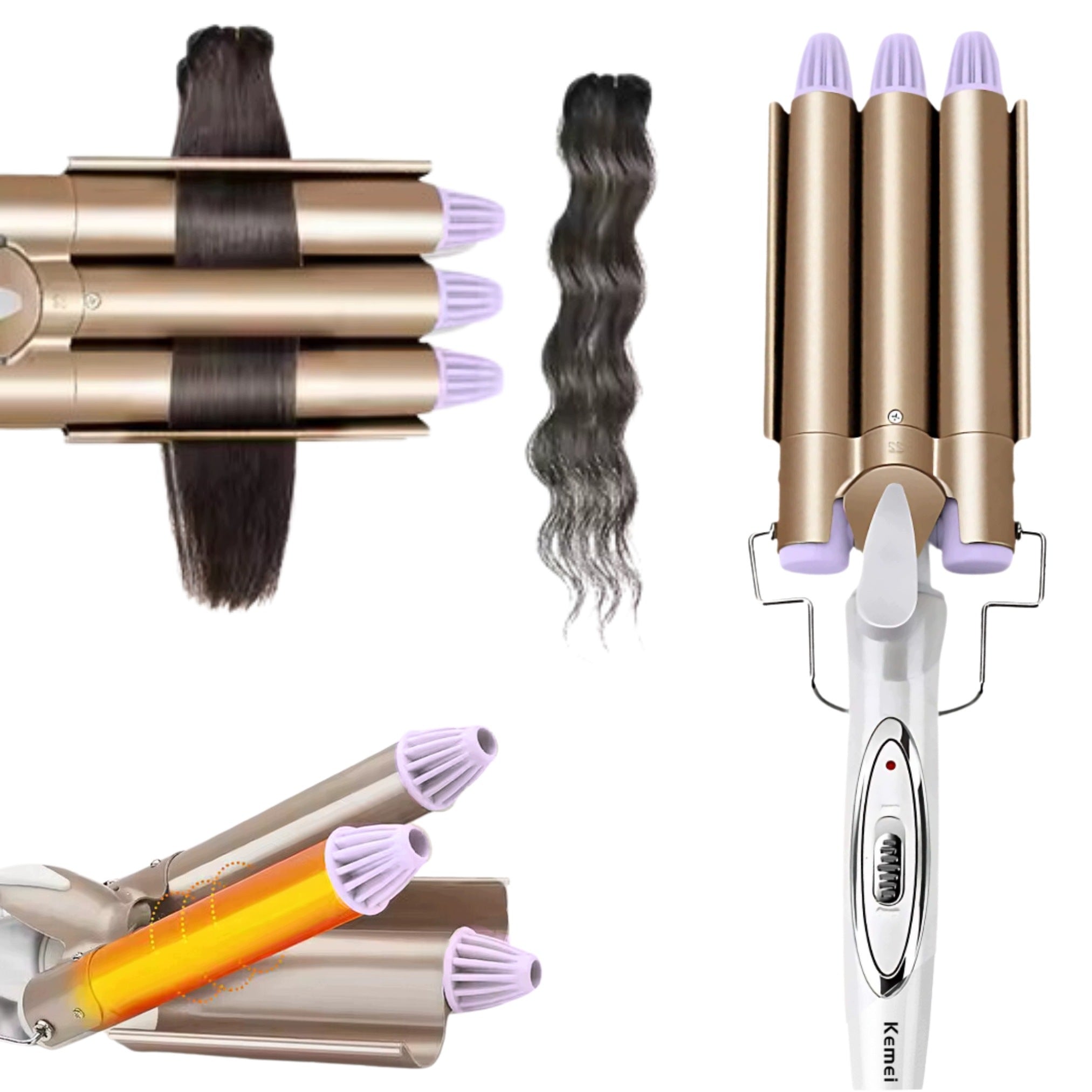 HAIR INVERTER BUCKLE FREEBIE CURLING IRON FOR STYLING FAST WAVES CURLS