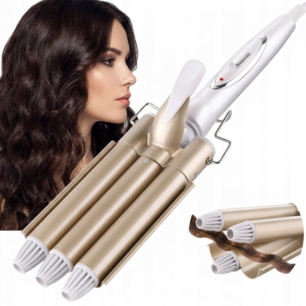 HAIR INVERTER CRIMPER CERAMIC CURLER 3IN1 STYLING KIT