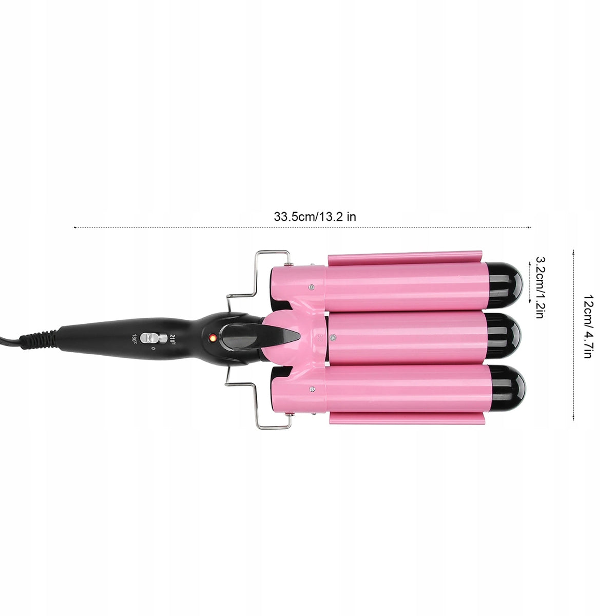 HAIR INVERTER CURLING IRON NOTCH 32MM Dominant color pink