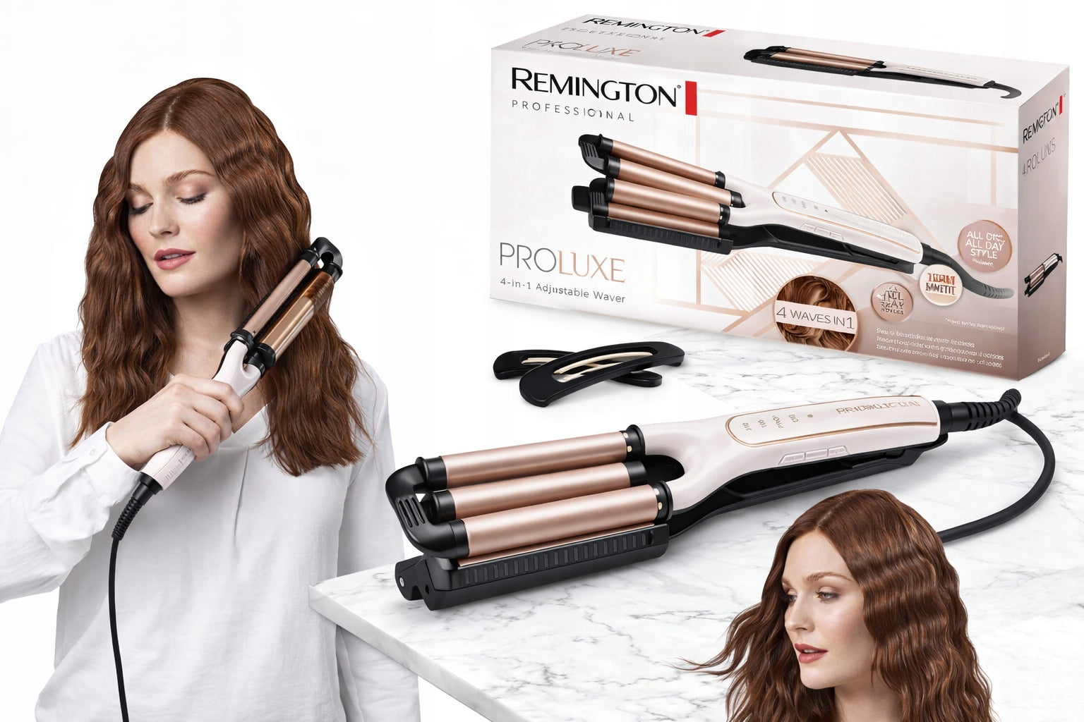 HAIR INVERTER REMINGTON CI91AW PROLUXE THERMOLOCKS 4in1 OptiHeat 4 WAVES