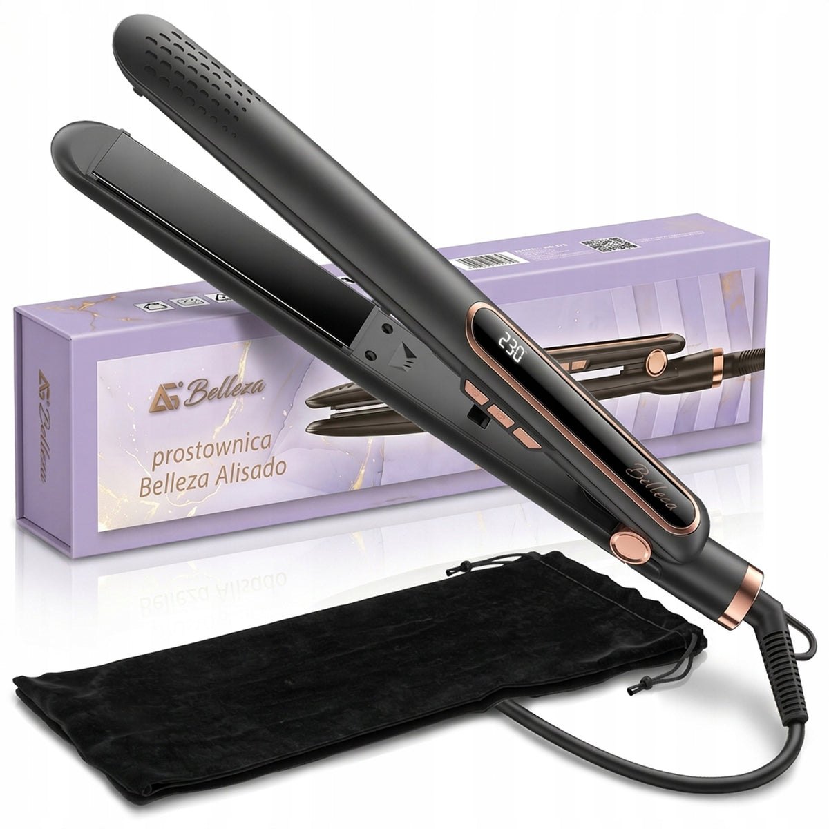 HAIR STRAIGHTENER CERAMIC Bellesis 10 PROGRAMS TEMPERATURE CONTROL
