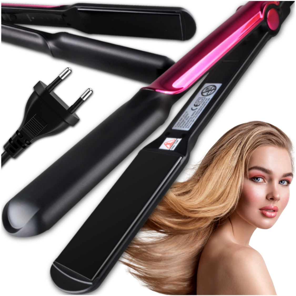HAIR STRAIGHTENER CERAMIC LIGHT TEMPERATURE CONTROL FOR STYLING