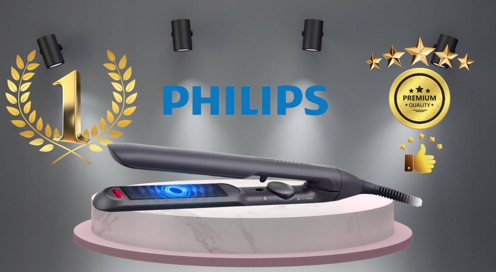 HAIR STRAIGHTENER PHILIPS CERAMIC IONIZATION PROFESSIONAL! Packaging status original
