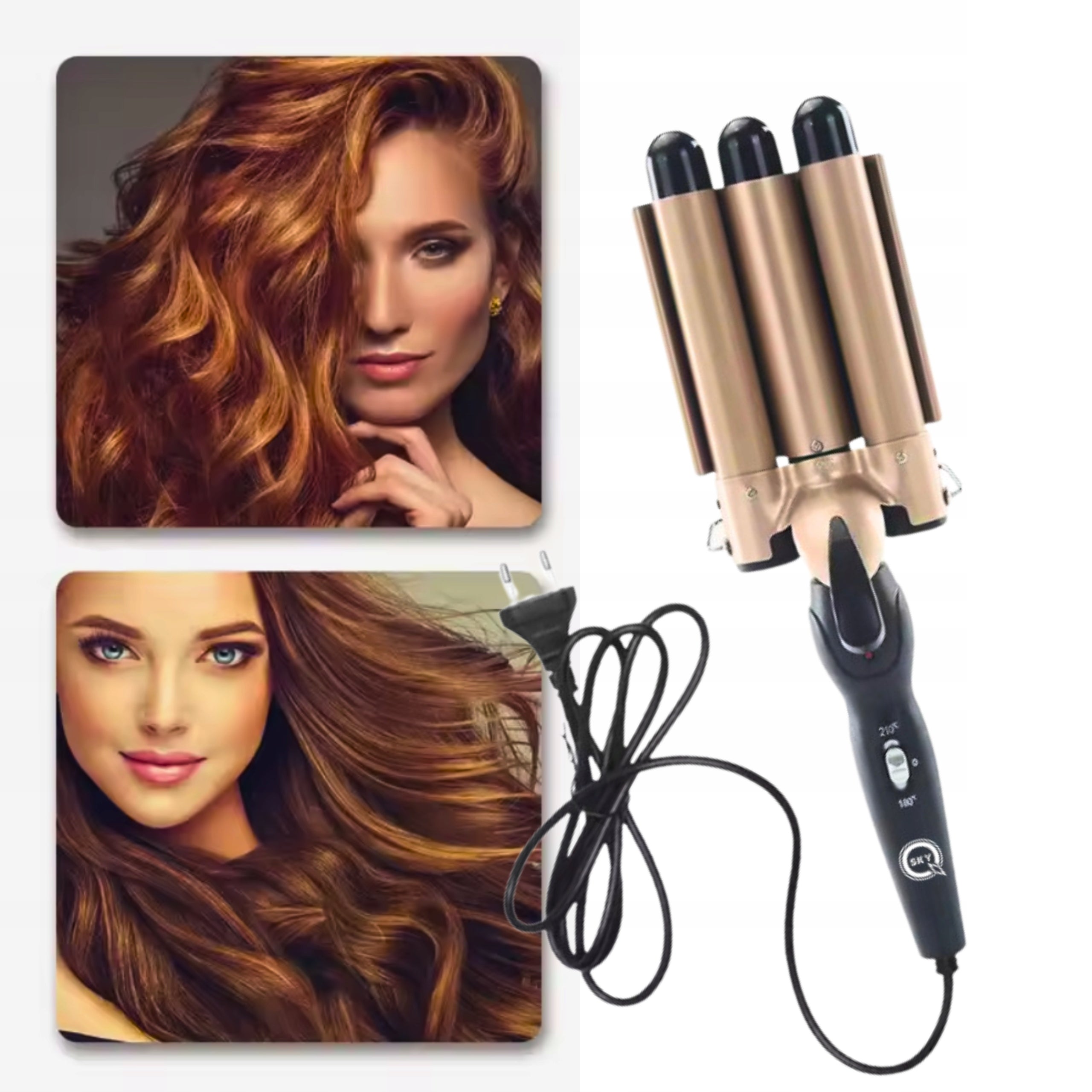 HAIR STYLING INVERTER CRIMPING CURLER TEMPERATURE CONTROL