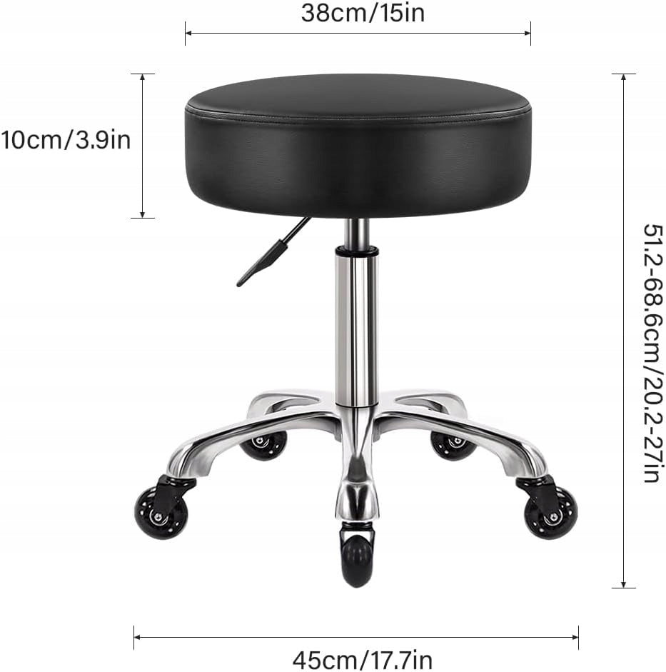HAIRDRESSER COSMETIC STOOL BAR STOOL SWIVEL CASTERS ADJUSTABLE WKWKER Manufacturer code 159647