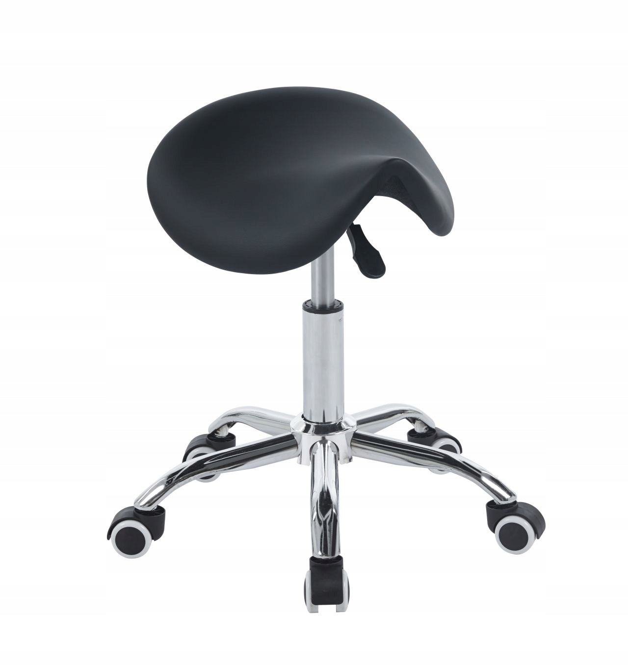 HAIRDRESSER STOOL SWIVEL BLACK STOOL ON WHEELS TB2-FX