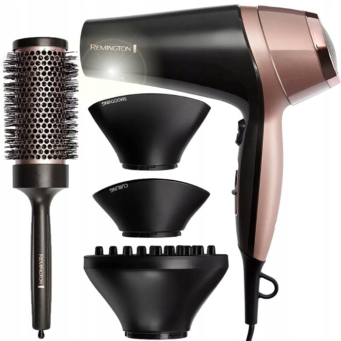HAIRDRYER REMINGTON D5706 - IONIZATION - TURBO - DIFFUSER - BRUSH