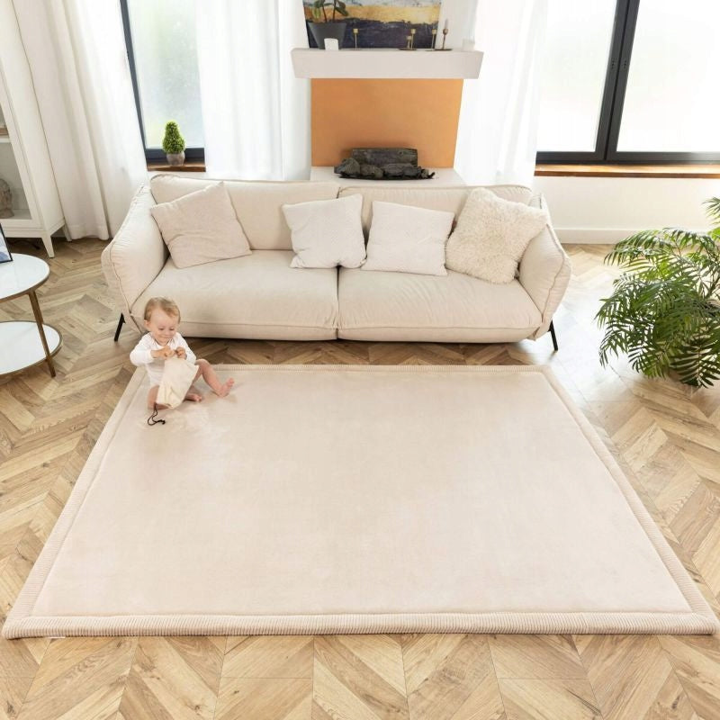 HAKUNA MATTE Foam mat for children 150x200 cm Coral Velvet beige