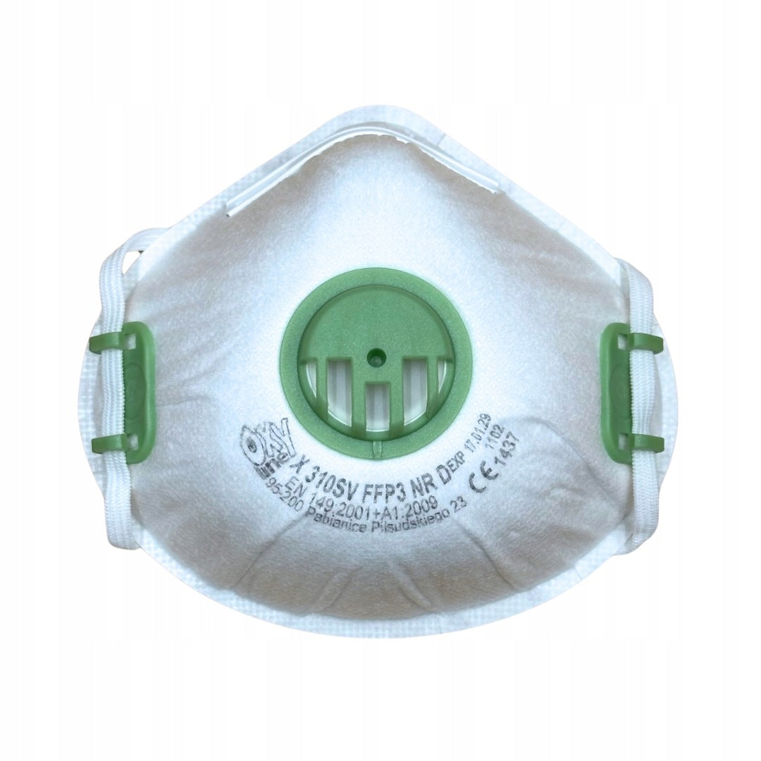 HALF DUST MASK FFP3 OXYLINE X 310 SV NR D WITH VALVE 10 PCS Manufacturer code XS310VFFP3NRD-011102